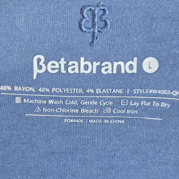 Betabrand Dress Size Large Blue Jersey Knit Twisted Knot Draped Sheath - Picture 8 of 8